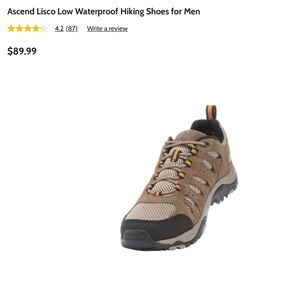 Ascend Waterproof Mens Hiking Shoes Like New. Size 10, bought too small.